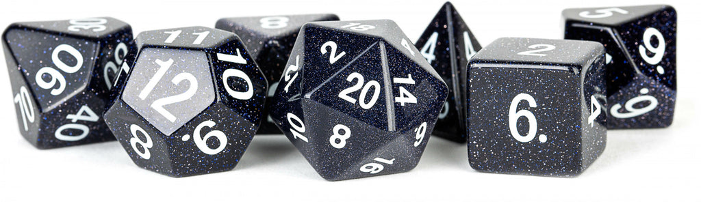 MDG Sandstone 16mm Polyhedral Dice Set - Blue