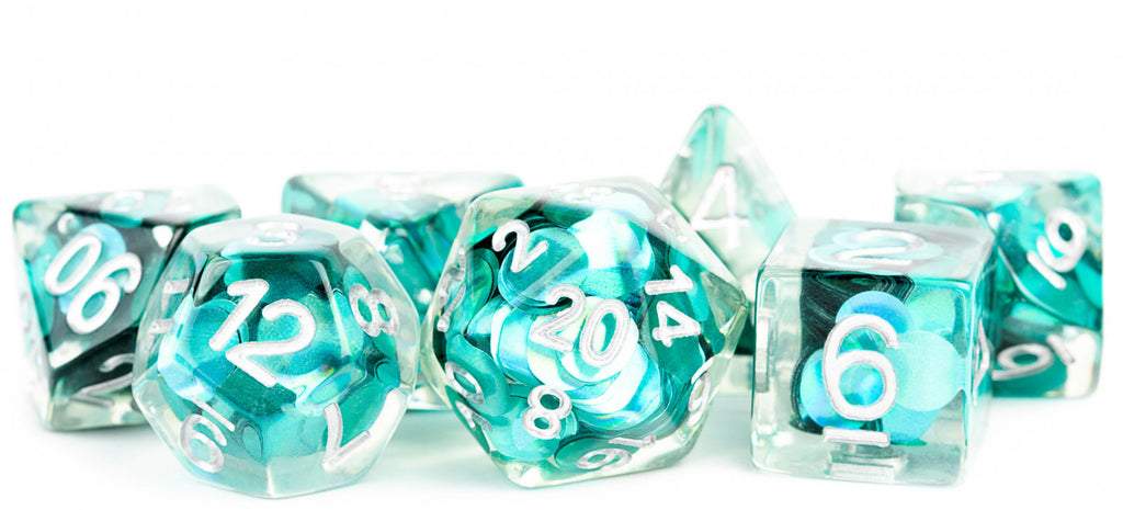 MDG Resin 16mm Polyhedral Dice Set - Mermaid Scales