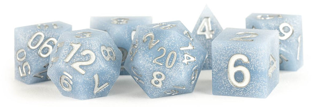 MDG Sharp Edge Silicone Rubber Dice Set 16mm - Glacial Debris