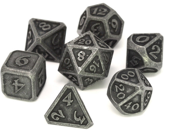 Die Hard Dice Metal Set Polyhedral - Mythica Dark Silver