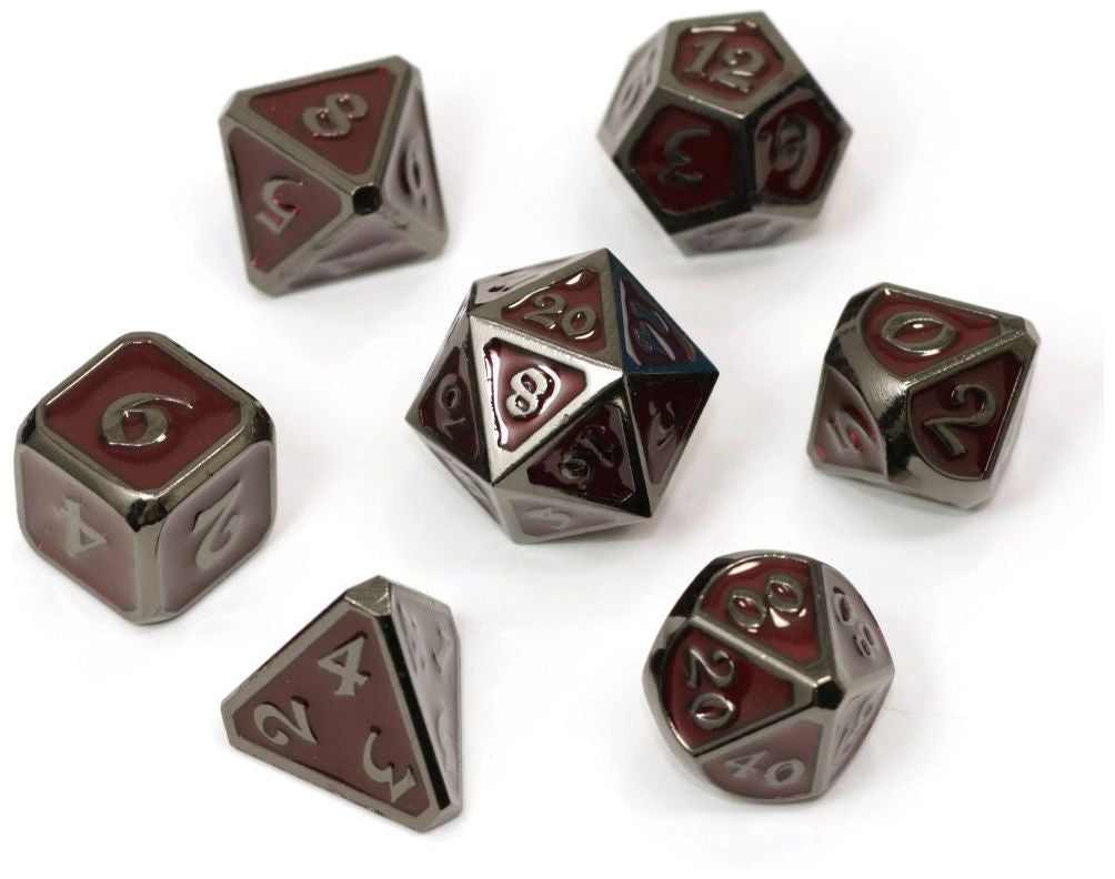 Die Hard Dice Metal RPG Set - Mythica Sinister Ruby