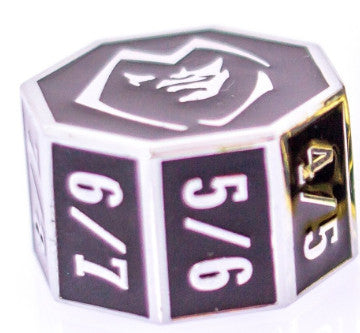 Die Hard Dice Metal MTG Goyf Rox Counter - Shiny Silver/Black (Single)