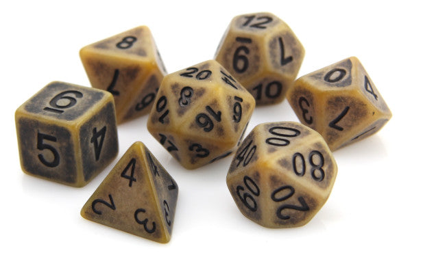 Die Hard Dice Polymer RPG Polyhedral Set - Sand Ancient