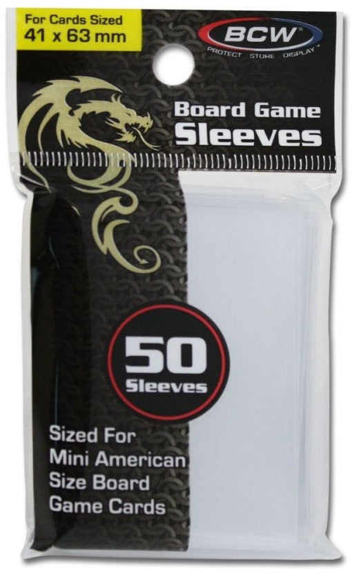 BCW Board Game Sleeves (41mm x 63mm) (50 Sleeves Per Pack)