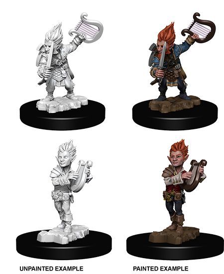 Pathfinder Deep Cuts Unpainted Miniatures Gnome Male Bard - 73344