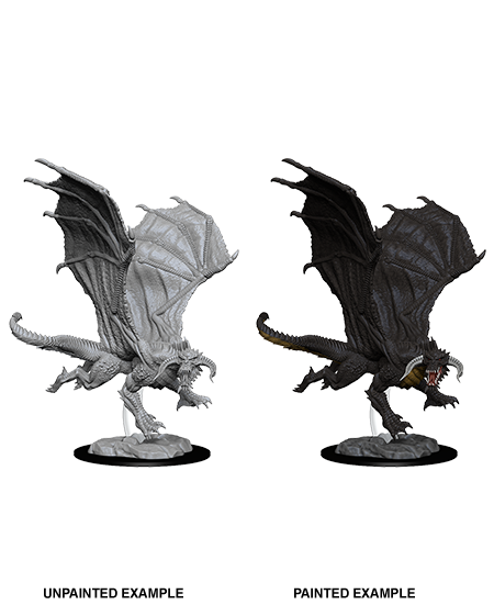 D&D Nolzurs Marvelous Unpainted Miniatures Young Black Dragon