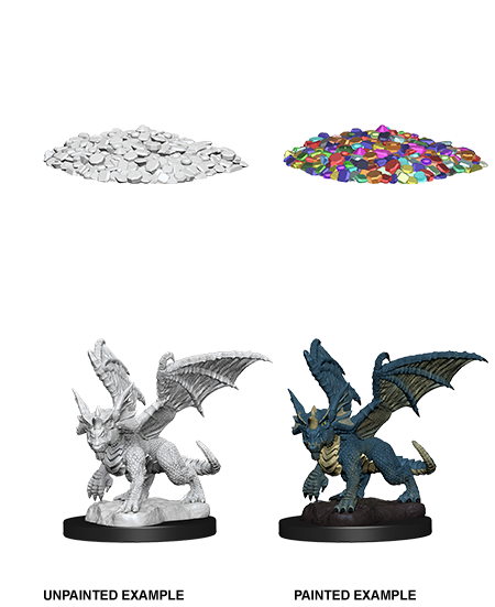 D&D Nolzurs Marvelous Unpainted Miniatures Blue Dragon Wyrmling - 73852