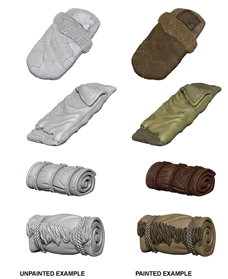 WizKids Deep Cuts Unpainted Miniatures Bedrolls