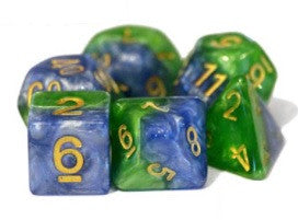 Halfsies Dice Mother Earth - Upgraded Dice Case (Set of 7 Polyhedral Dice)