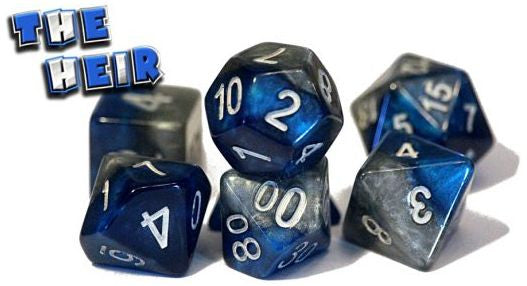 Halfsies Dice - The Heir 7 Dice Polyhedral Set