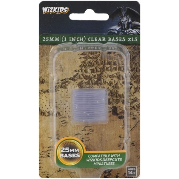 WizKids Deep Cuts Clear 25mm Round Base 15ct - 73594