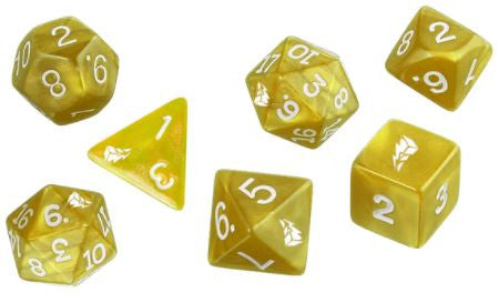 Power Rangers RPG Dice Set - Yellow (Set of 7)