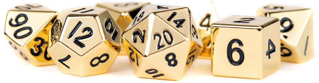 MDG Metal Polyhedral Dice Set - Gold