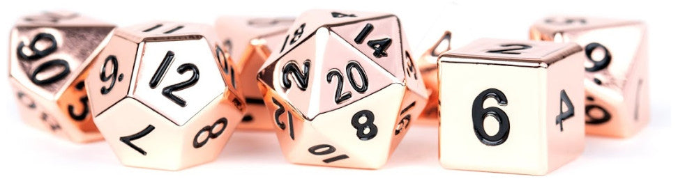 MDG Metal Polyhedral Dice Set - Copper - 003