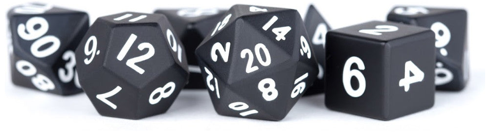 MDG Metal Polyhedral Dice Set - Black - 004