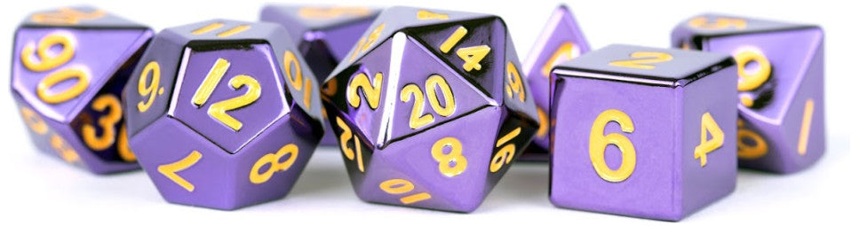 MDG Metal Polyhedral Dice Set - Purple - 013