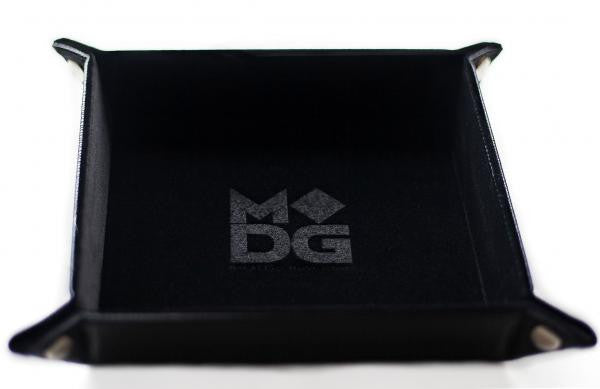 MDG Velvet Folding Dice Tray - Black (10"x10")
