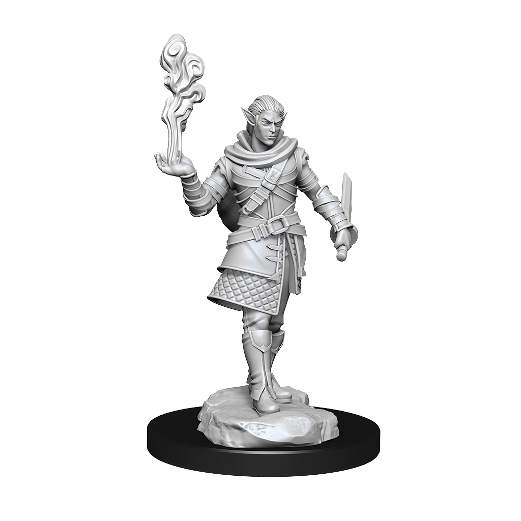 Critical Role Unpainted Miniatures Pallid Elf Rogue and Bard Male