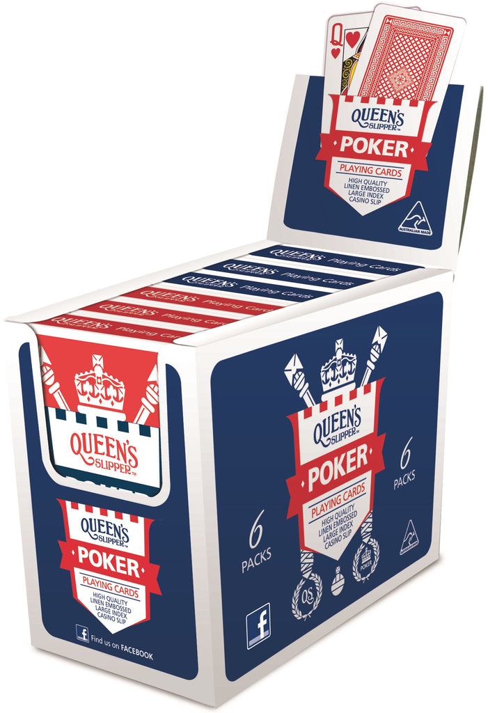 Playing Cards Queens Slipper Poker (Box of 6)