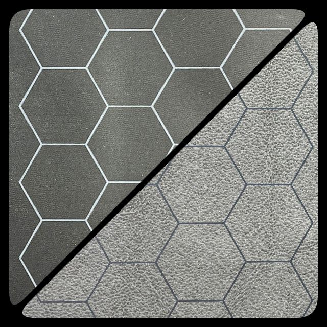 CHX 97680 Reversible Megamat 1" Hexes Black-Grey (34½ x 48)