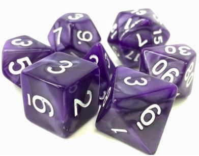 TMG Dice Nightstalker - Purple Pearl Opaque (Set of 7)