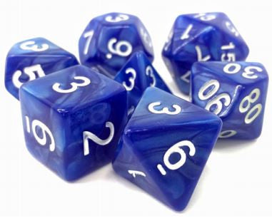 TMG Dice Sigil of Faith - Blue Pearl Opaque (Set of 7)