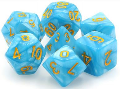 TMG Dice Permafrost - Light Blue Pearl Opaque (Set of 7)