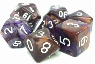 TMG Dice Kestrels Call - Copper/Blue Fusion (Set of 7)