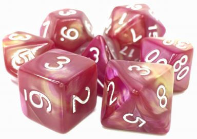 TMG Dice Sharazards Tale - Yellow/Rose Fusion (Set of 7)