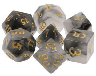 TMG Dice Brewing Storm - Black Jade Opaque (Set of 7)