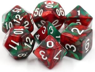 TMG Dice Hemogoblin - Green/Red Fusion (Set of 7)