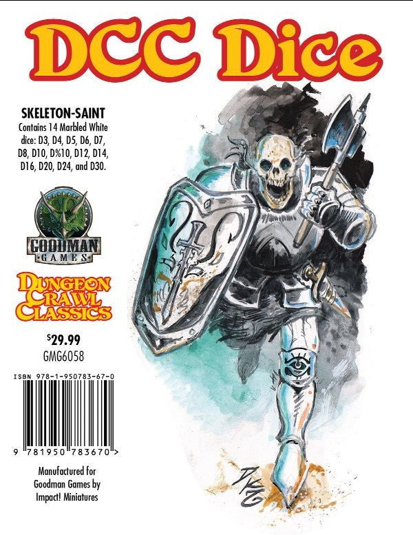 Dungeon Crawl Classics RPG Dice Set - Skeleton Saint