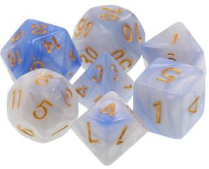 TMG Dice Sailors Vision - Light Blue/White Fusion (Set of 7)