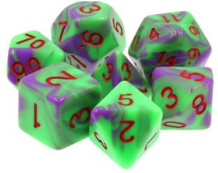 TMG Dice Primordial Ooze - Purple/Green Fusion (Set of 7)