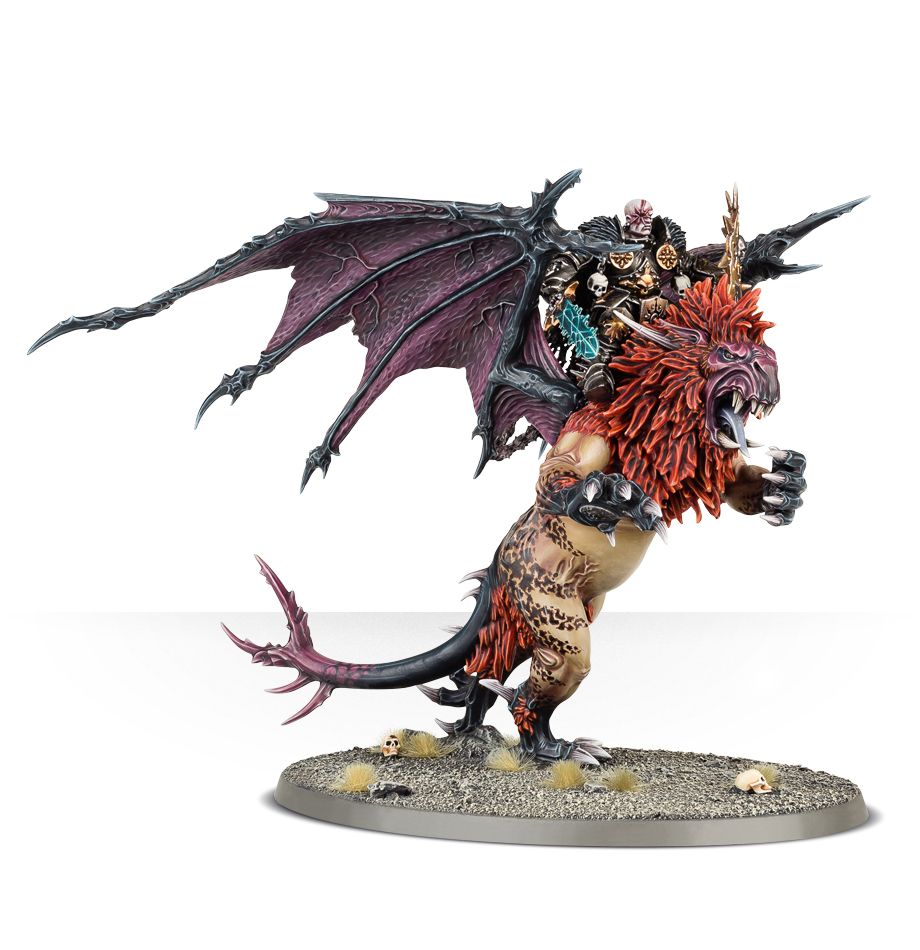 Slaves to Darkness: Chaos Lord / Chaos Sorcerer Lord on Manticore
