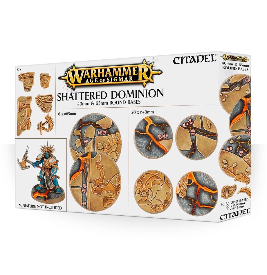 Age of Sigmar: Shattered Dominion: 40 & 65mm Round Bases