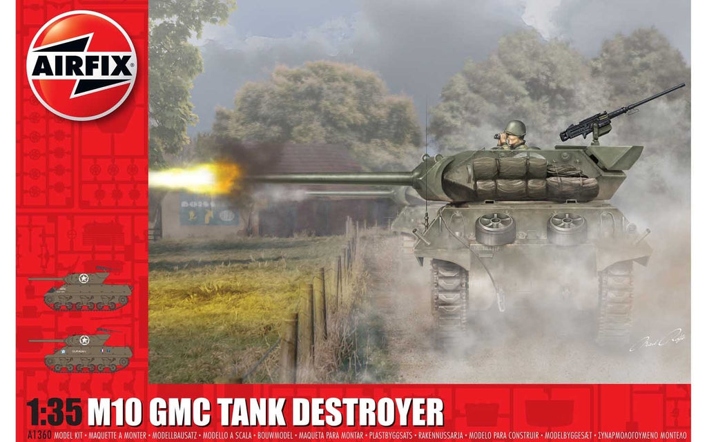 Airfix 1/35 M10 GMC Tank Destroyer Plastic Model Kit - A1360
