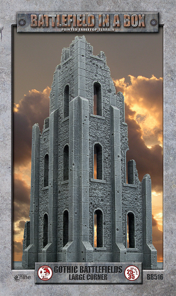 Battlefield in a Box - BB516 - Gothic Terrain: Large Corner Ruin