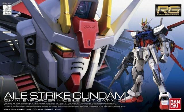 Bandai - 1/144 RG - Aile Strike - O.M.N.I. Enforcer Mobile Suit GAT-X 105 - Gundam