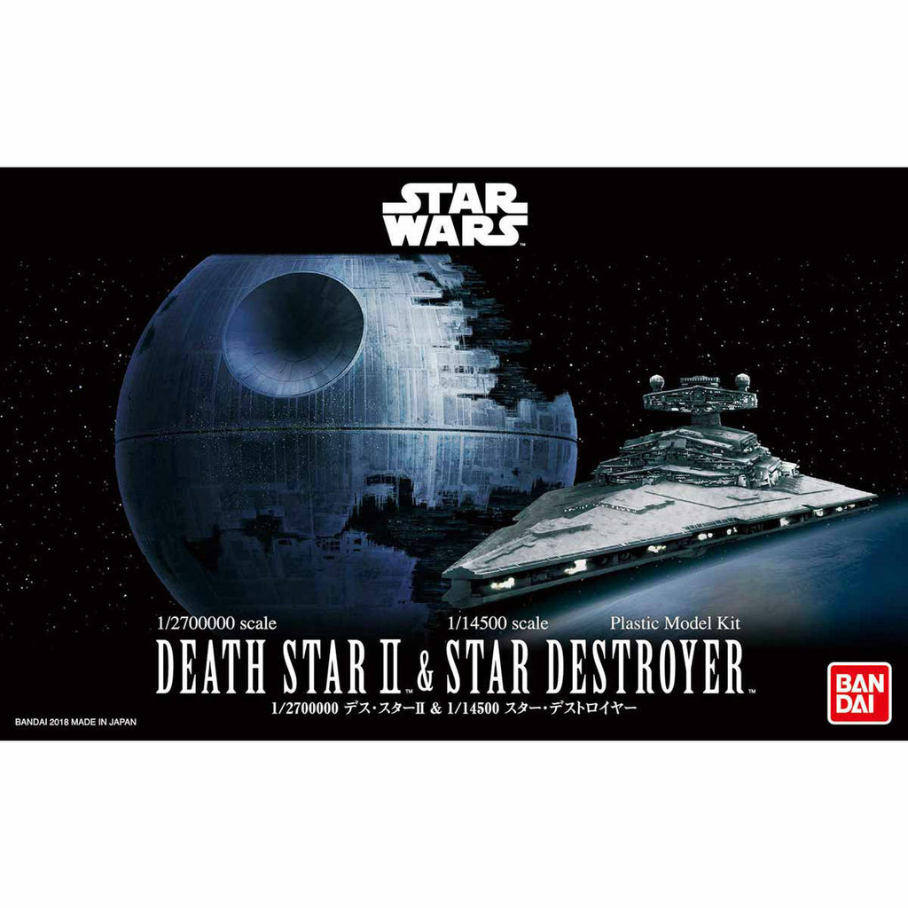Bandai 1/2,700,00 Death Star II & 1/14,500 Star Destroyer