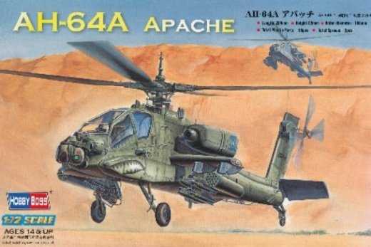 HobbyBoss 1/72 AH-64A Apache Plastic Model Kit