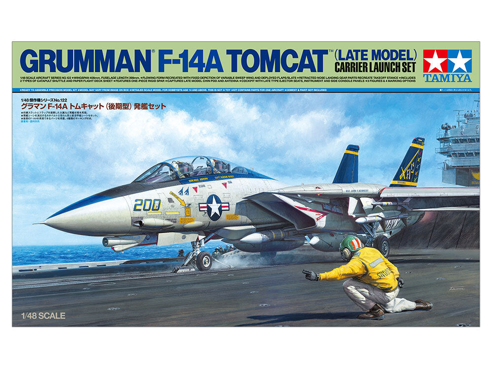 Tamiya - 61122 - 1/48 Grumman F-14A Tomcat (Late Model) Carrier Launch