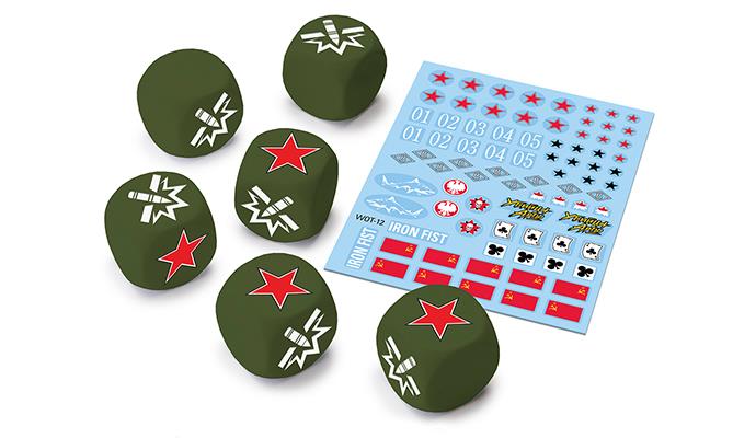 World of Tanks Miniatures Game - Soviet Upgrade Pack Dice (x6) & Decal (x1)