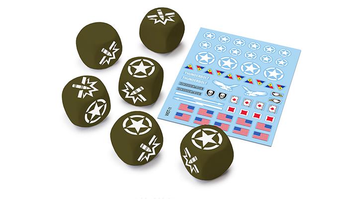 World of Tanks Miniatures Game - American Upgrade Pack Dice (x6) & Decal (x1)
