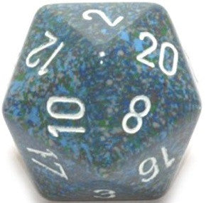 D20 Dice Speckled 34mm Sea