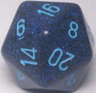 D20 Dice Speckled 34mm Cobalt