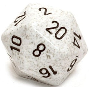 D20 Dice Speckled 34mm Arctic Camo