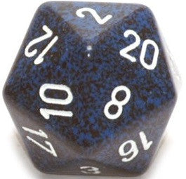 D20 Dice Speckled 34mm Stealth