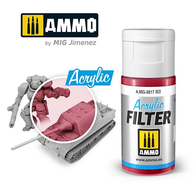 Ammo - AMIG0817 - Acrylic Filter Red 15ml
