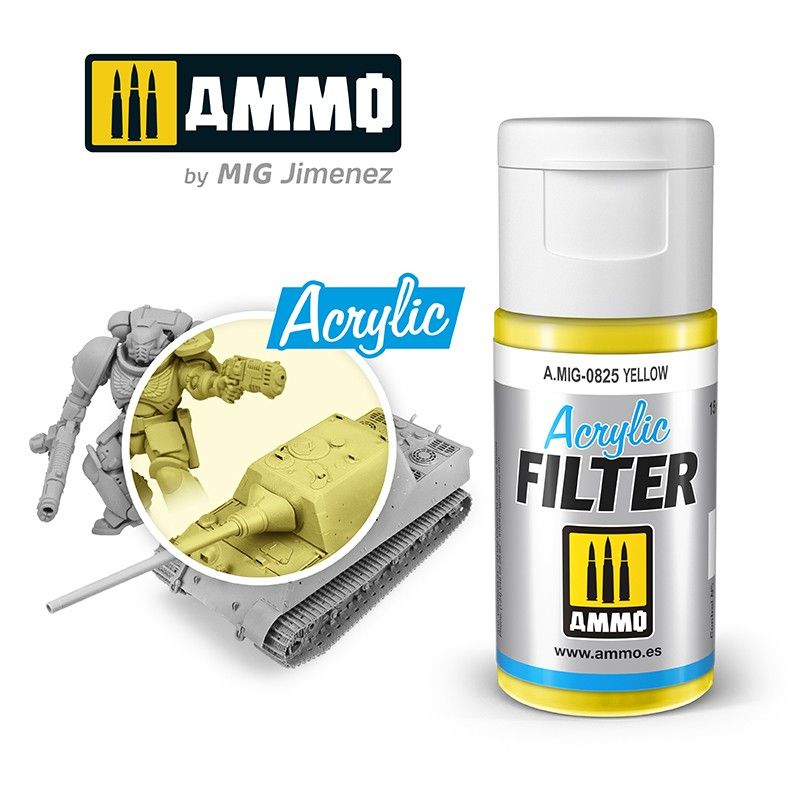 Ammo - AMIG0825 - Acrylic Filter Yellow 15ml